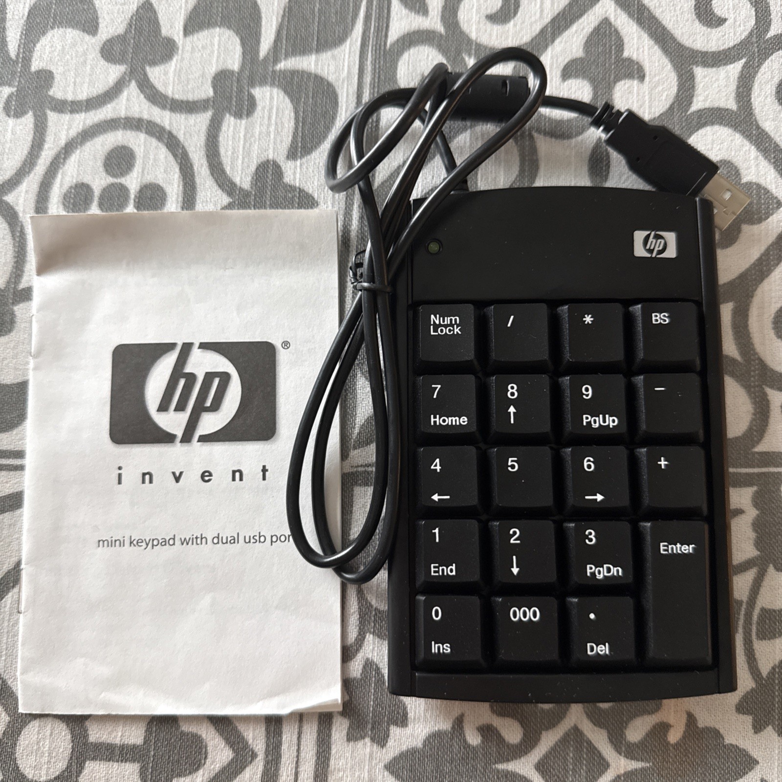HP Targus USB Numeric Keypad PAKP004 External Number Pad Keyboard Black