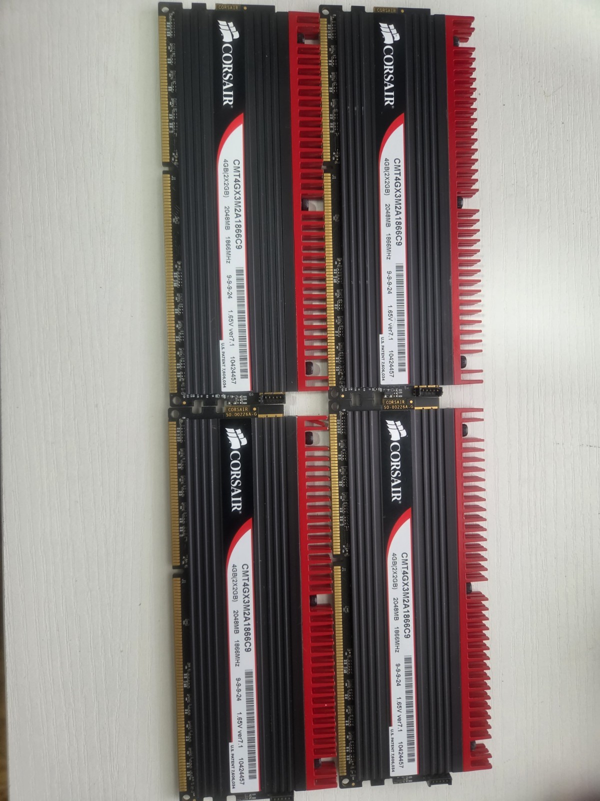 Corsair Dominator GT 8GB (4x2GB) DDR3 1866MHz CL9 RAM Kit - MATCHED VER 7.1 SET