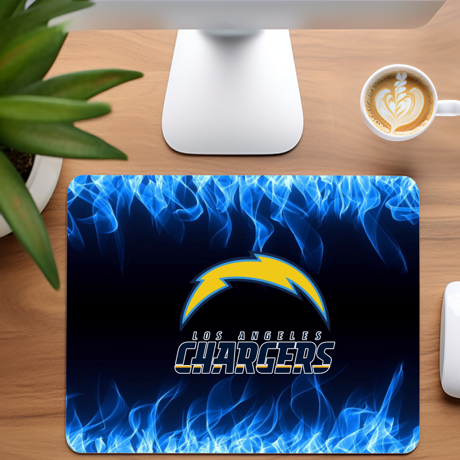 Los Angeles Chargers Custom Non-Slip Neoprene Mouse Pad Home Office