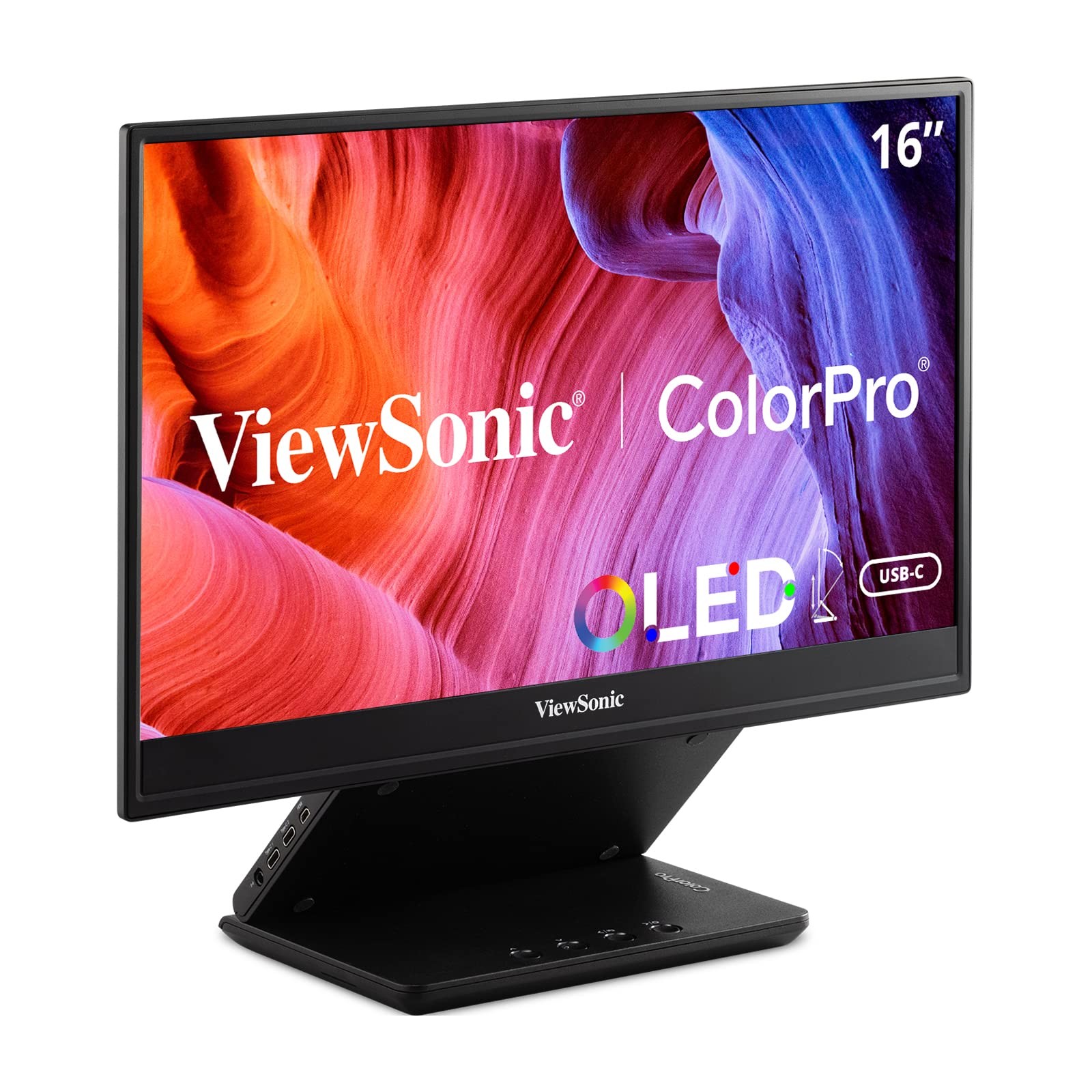 Portable Monitor 15.6 Inch 1080p OLED Black ViewSonic VP16-OLED Laptop