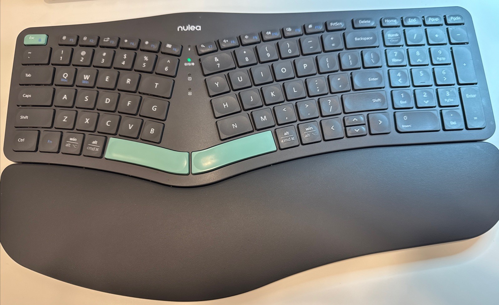 Nulea Wireless Ergonomic Keyboard, Split Keyboard with Cushioned A- Green 