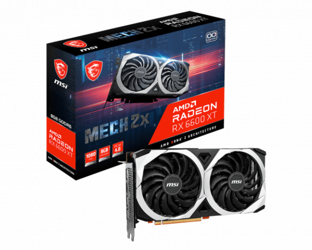 MSI Radeon RX 6600 XT MECH 2X OC 8GB GDDR6 Graphics Card