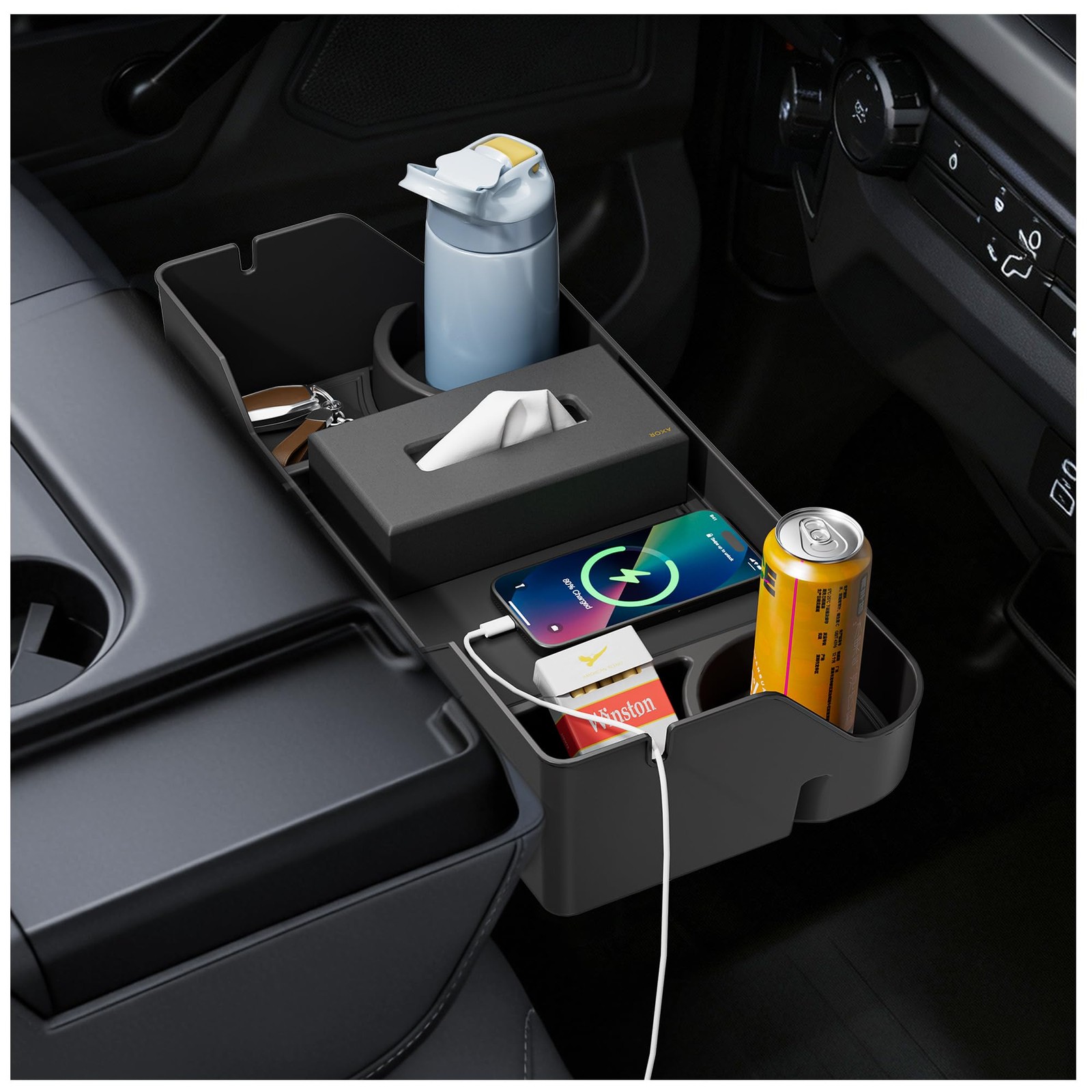 PICURA 2026 Upgraded Front Center Seat Headrest Organizer Compatible with 201...