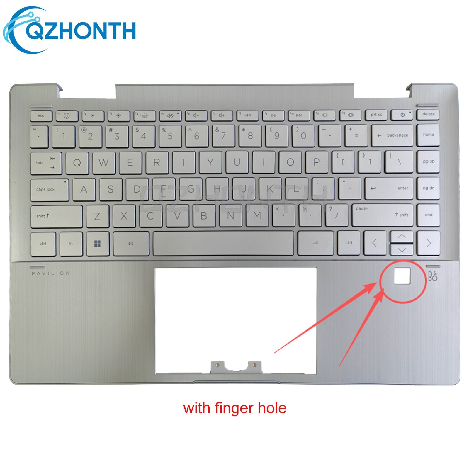 New Palmrest Backlit US Keyboard For HP Pavilion X360 14-EK 2-in-1 Silver/Blue