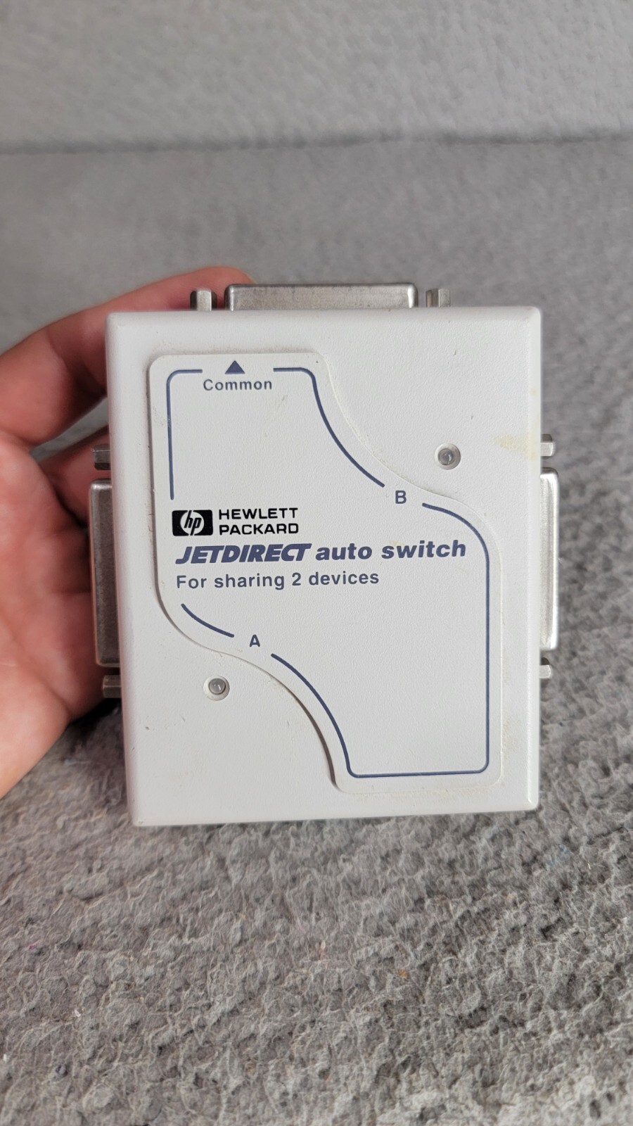 Hp Hewlett Packard JetDirect Auto Switch For Sharing 2 Devices Untested 