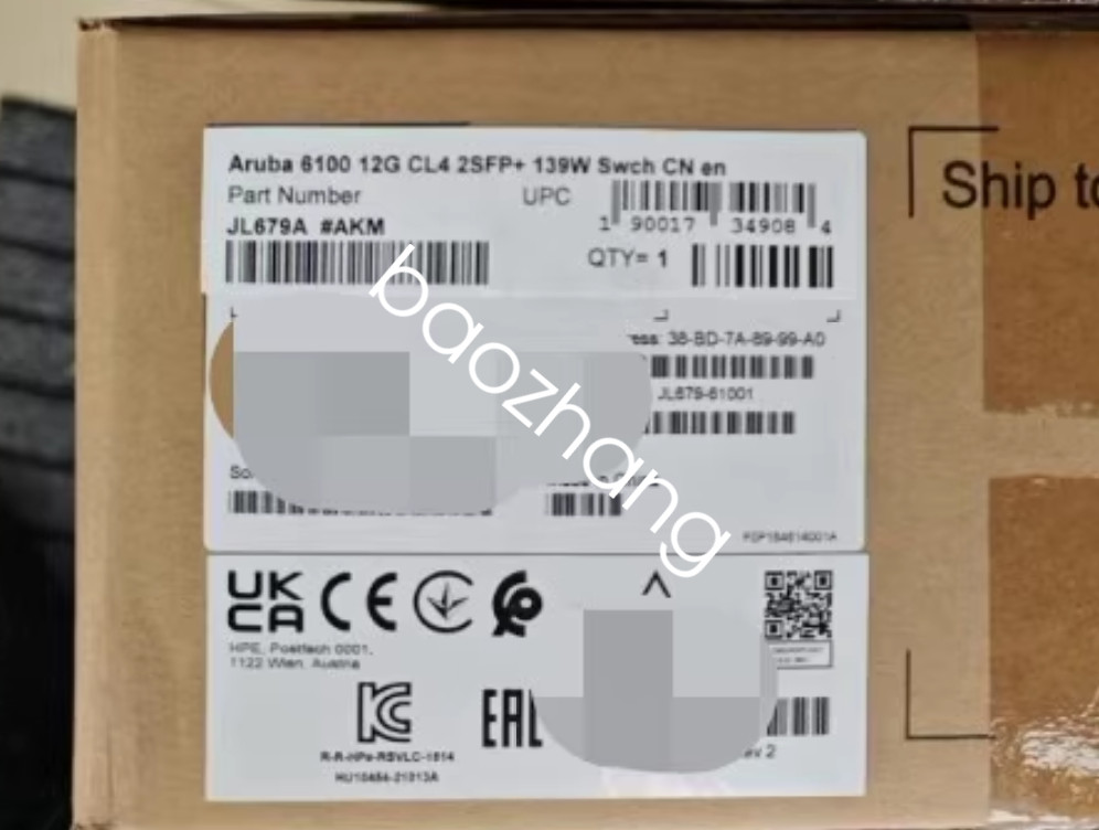 1PCS Aruba 6100 12G CL4 2SFP+139W Swch CN en JL679A new via FedEx or DHL