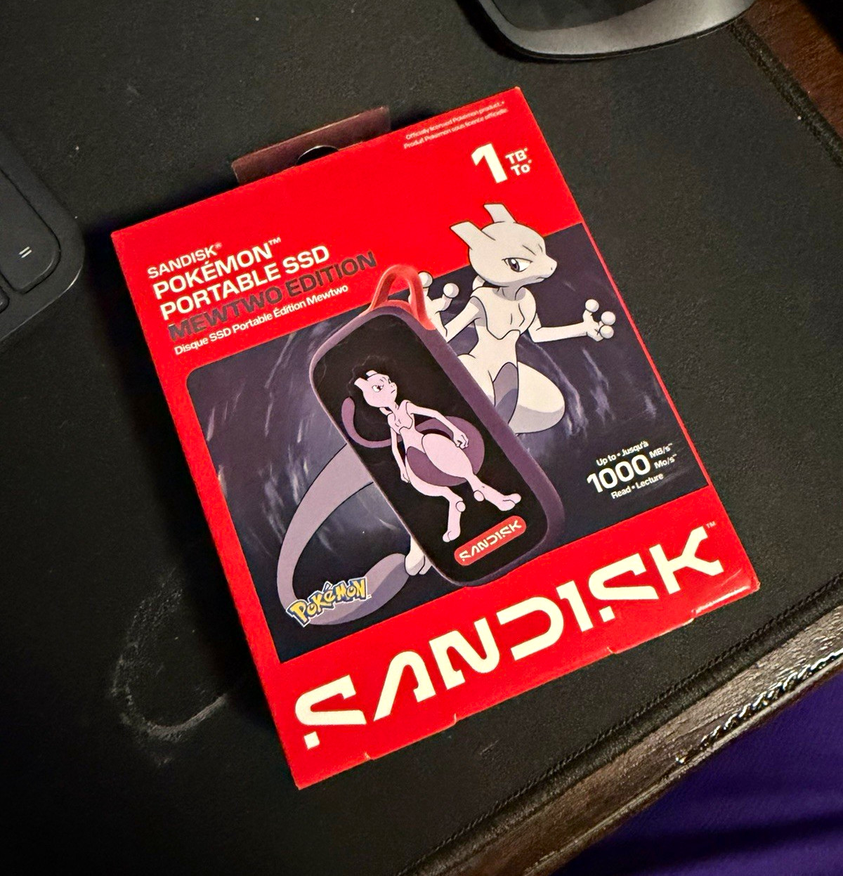 SanDisk Pokémon Mewtwo Edition Portable External SSD 1TB 1000MB/s