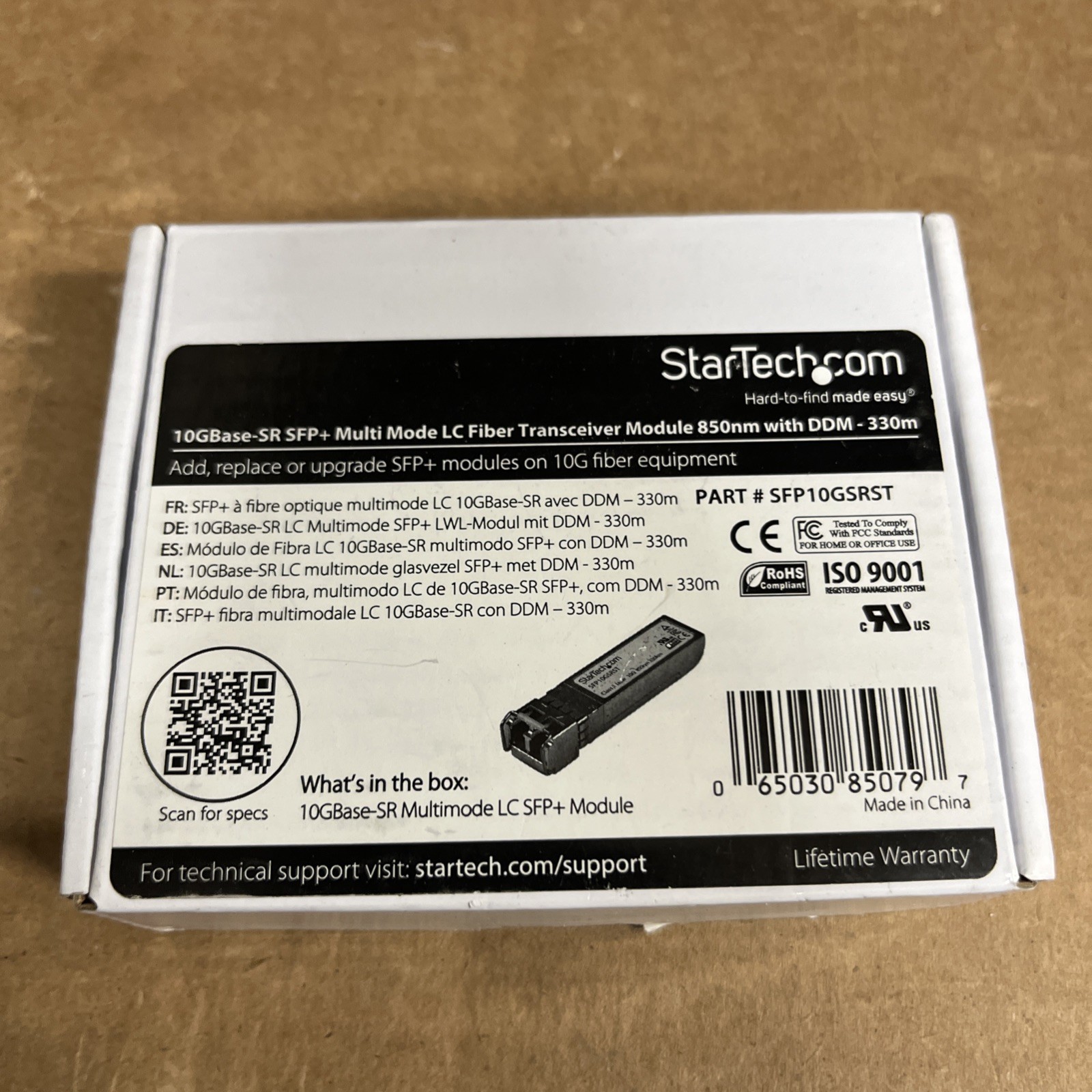 StarTech Cisco Compatible 10GBase-SR SFP+ Fiber Transceiver Module