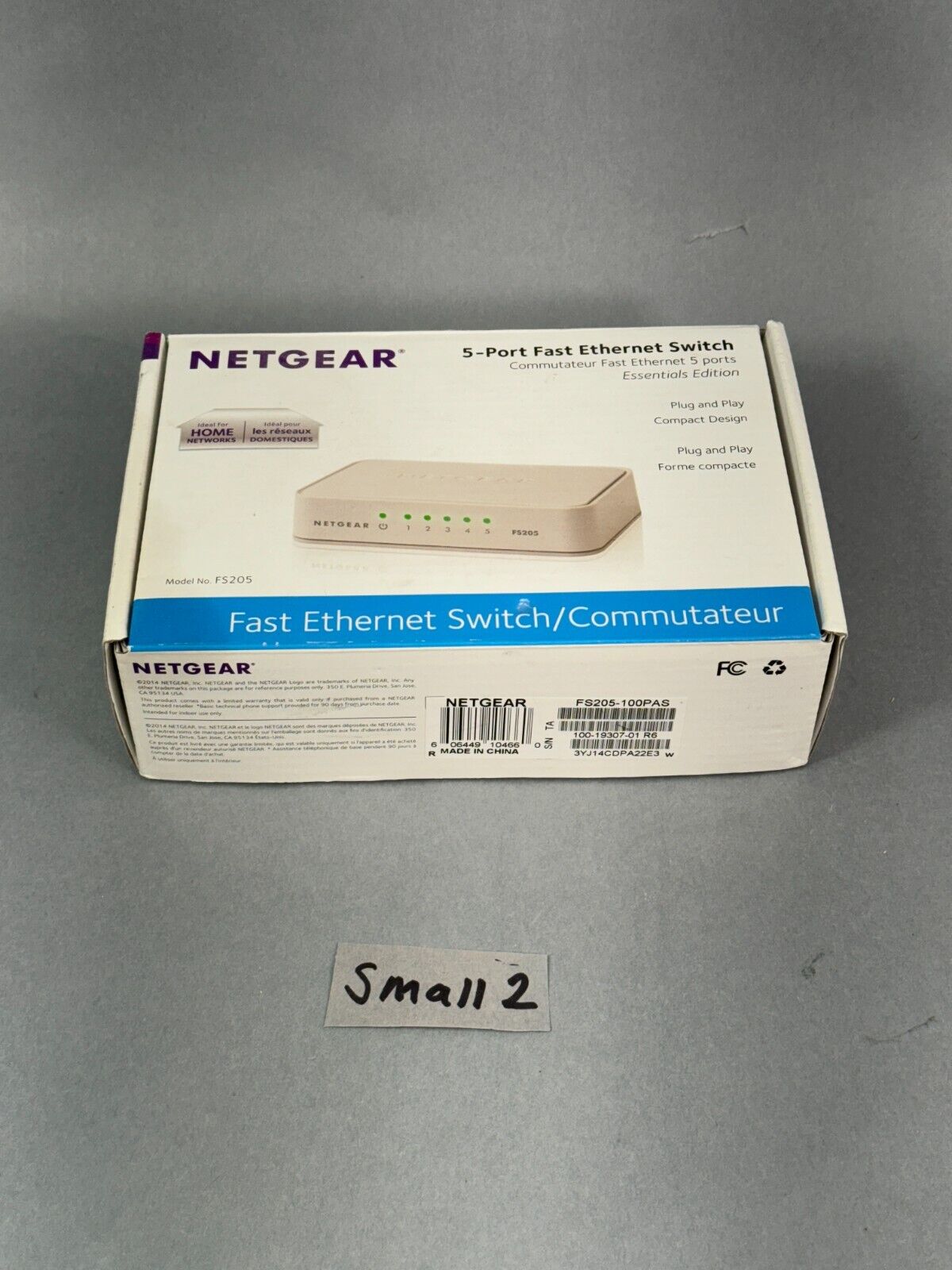 NETGEAR (GS205v2) 5 Port Gigabit Ethernet Switch