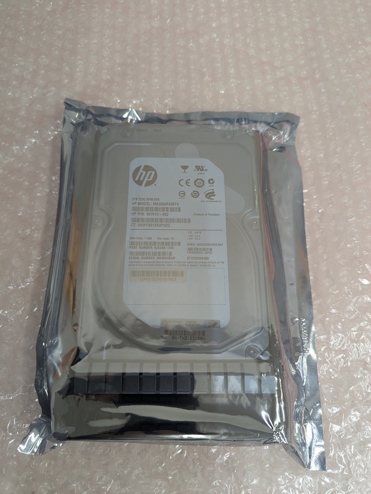 NEW OLD STOCK - HP MB2000FAMYV  2TB 7200 RPM SAS Hard Drive 3.5"