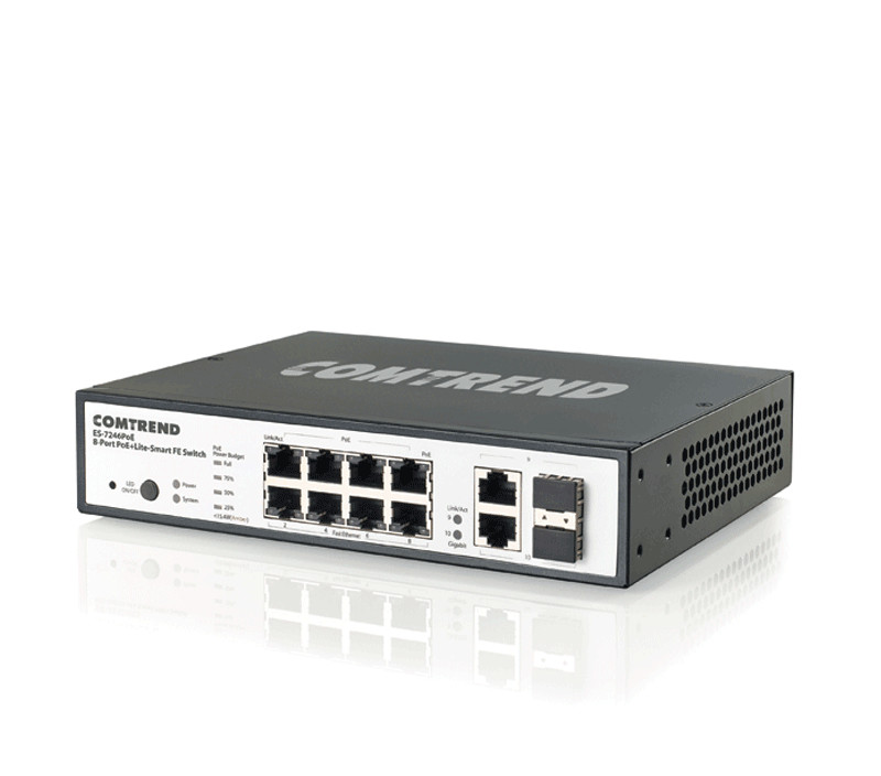 Comtrend 8-PORT PoE+ Lite-Smart Fast Ethernet Switch ES-7246PoE - BRAND NEW