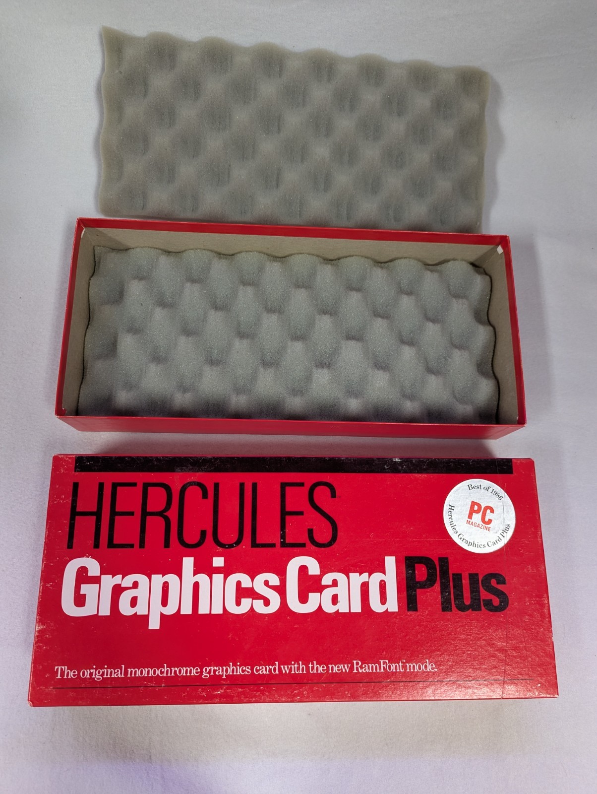 Vintage 1986 Hercules IBM ISA Graphics Card Plus RamFont ~ Empty Box Only