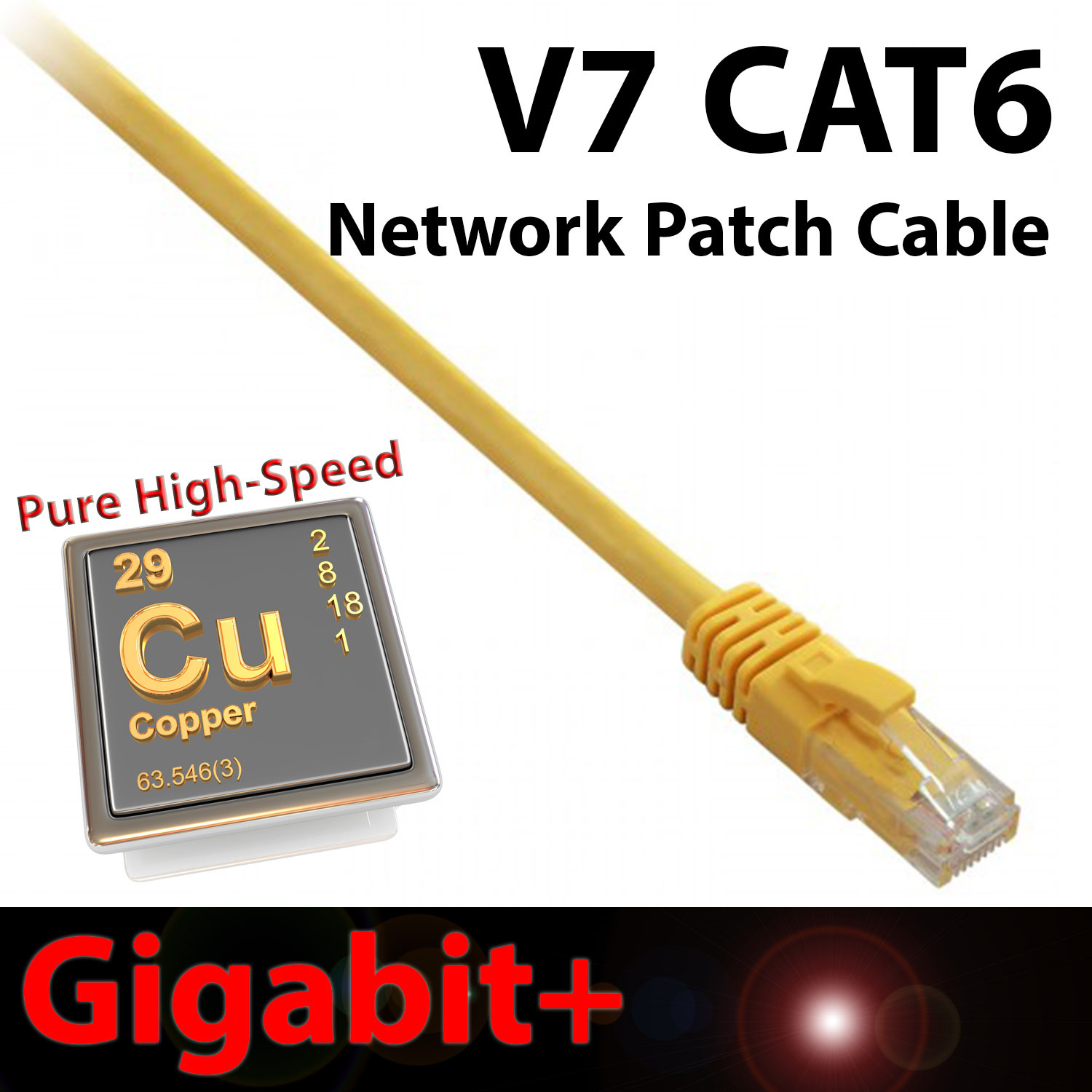 V7 CAT6 Network Cable High Performance Multi-Gig Gigabit+ POE LAN RJ45 14ft/25ft