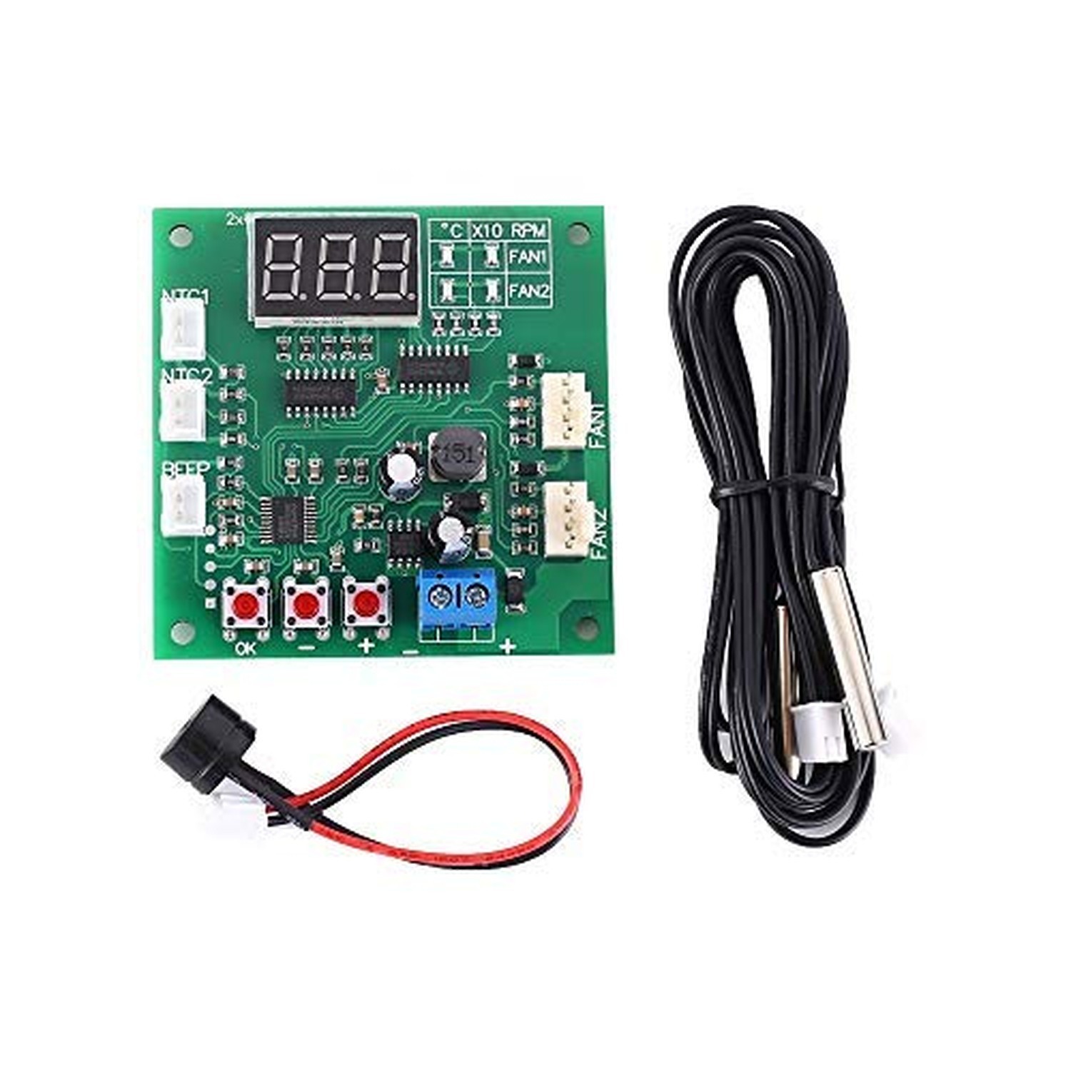 DONGKER PWM Driver Module,DC 12V 24V 48V 2 Channel 4-Wire PWM Speed Display M...