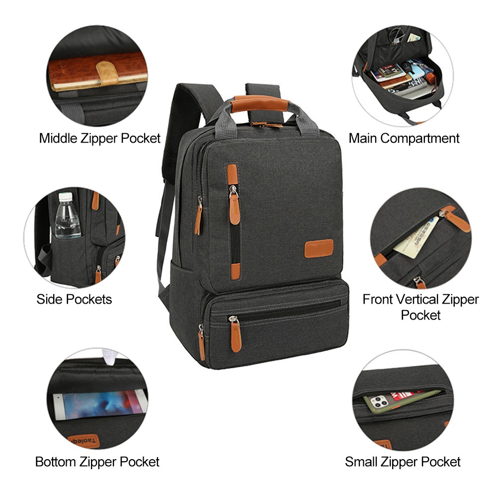3pcs Backpack Set Women Men Laptop Backpack Shoulder Bag Small Pocket For T FYUY