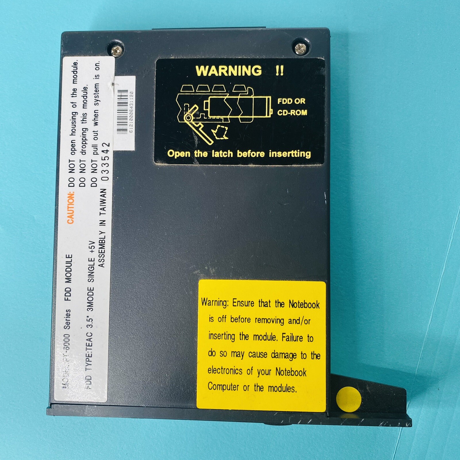 TEAC FDD Module FT-6000 Series 3.6" 3MODE Single +5V 034542 Untested