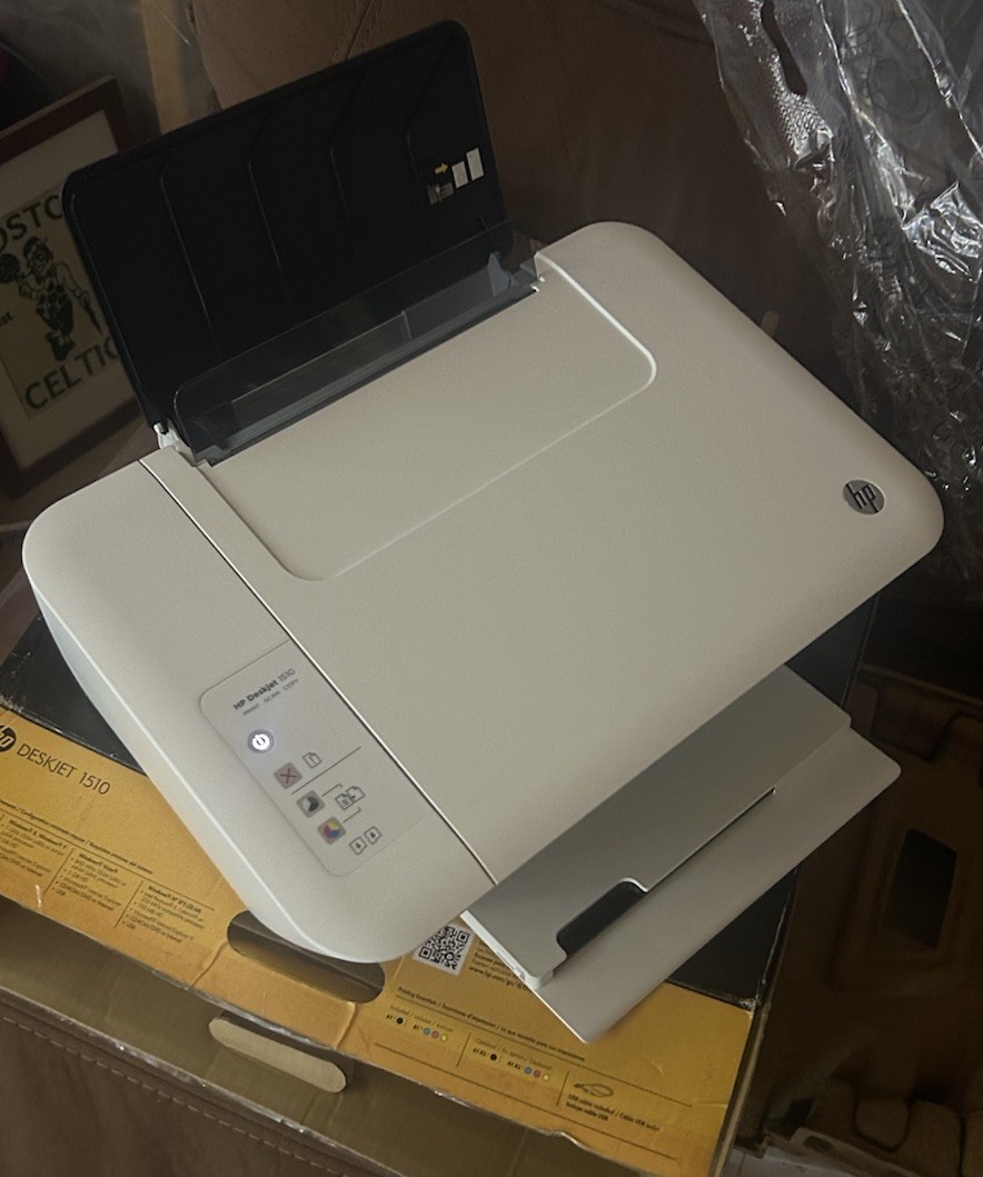 HP DeskJet 1510 All-In-One Printer w/ Box Powers On Untested No Ink