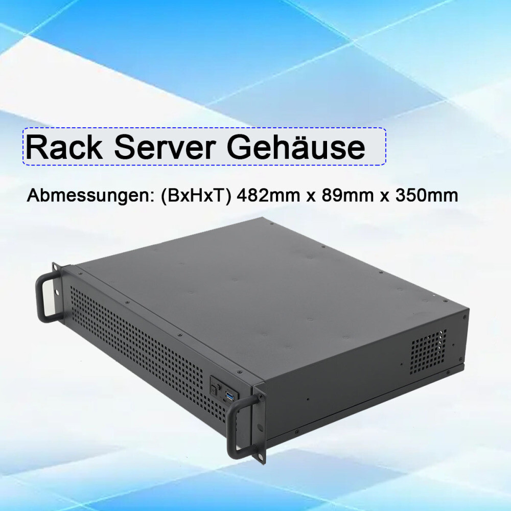 2U Server Chassis Rackmount Case Mini ITX Micro ATX Wall Mount Compact Rackmount