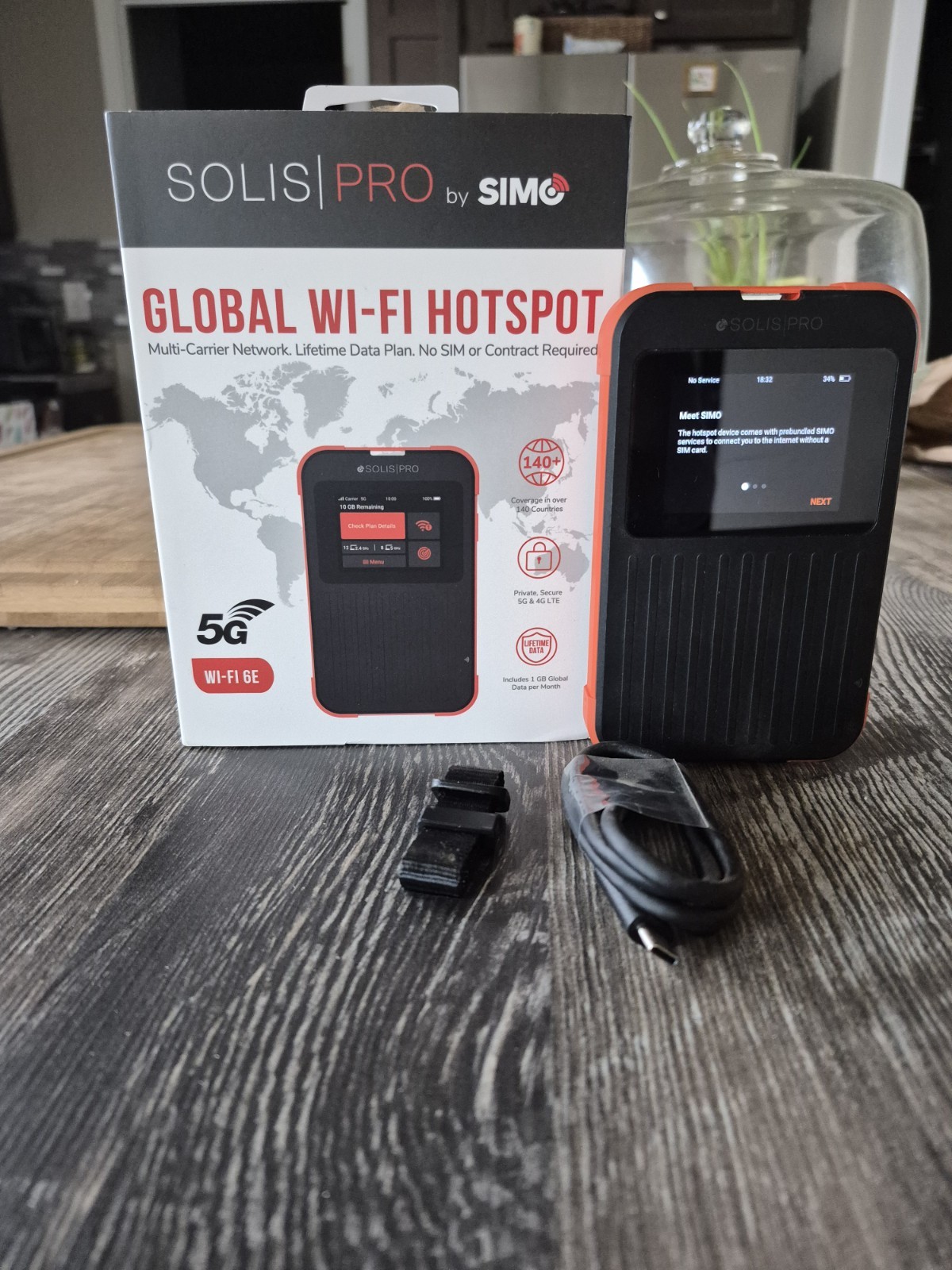 SIMO SOLIS PRO 5G Wi-Fi 6E Wi-Fi Hotspot Modem Unlocked Multi-Carrier