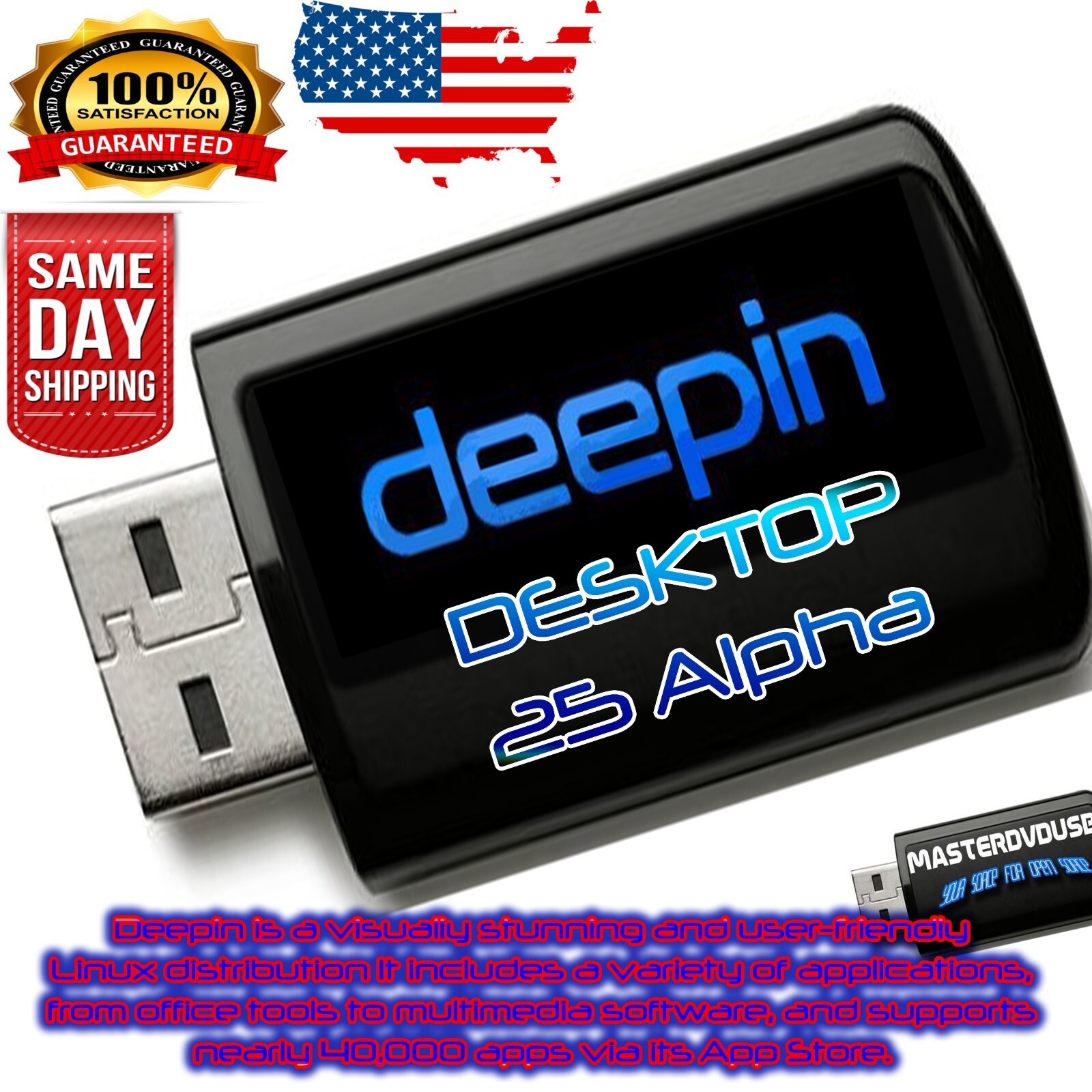 Deepin Desktop 25 Alpha Bootable USB | Live & Installer | 64-Bit UEFI/Legacy