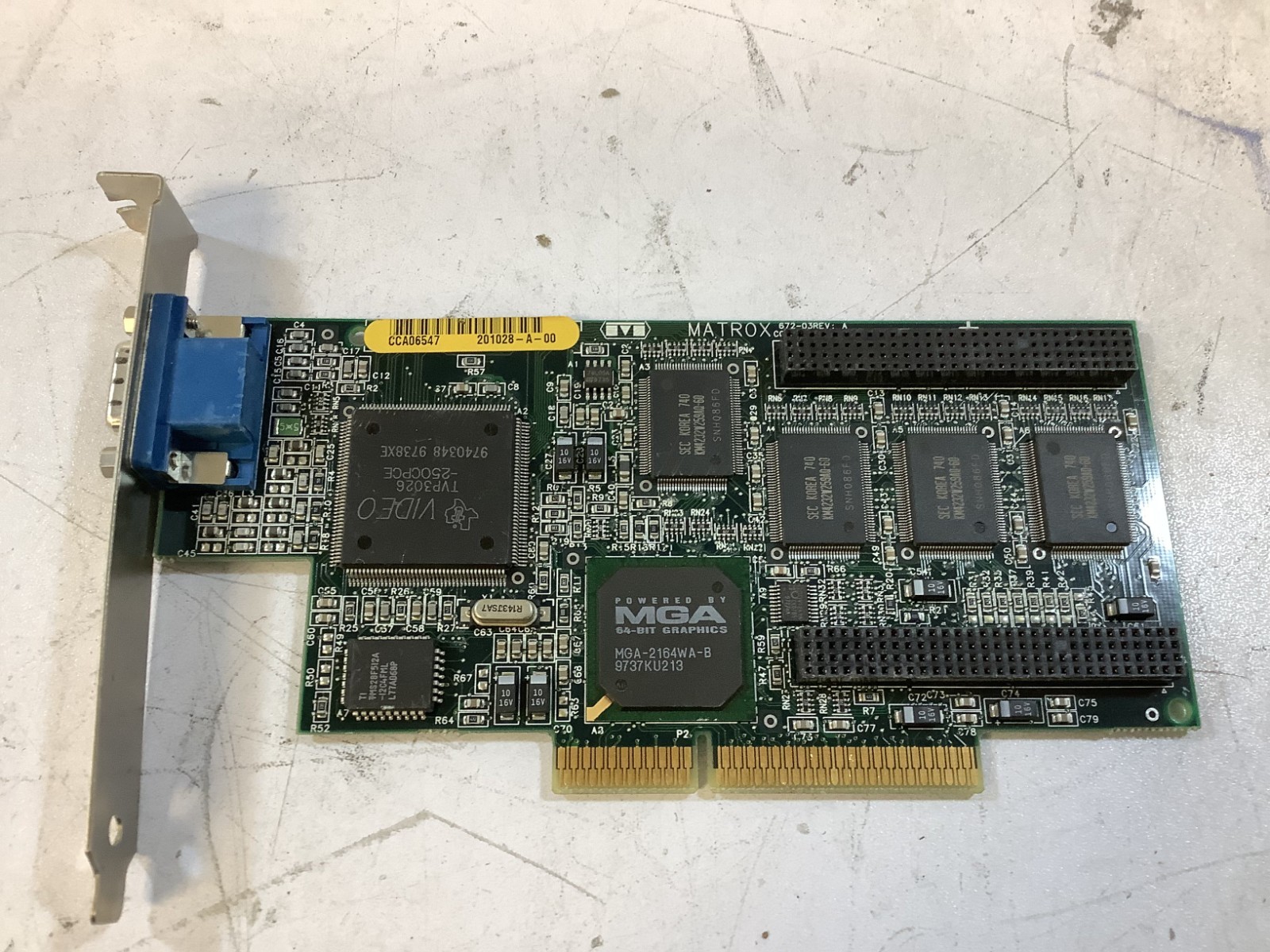 Matrox MIL2A/4/OEM AGP 4MB SDRAM Graphics Card with VGA Port(672-03 REV A) "P4C"