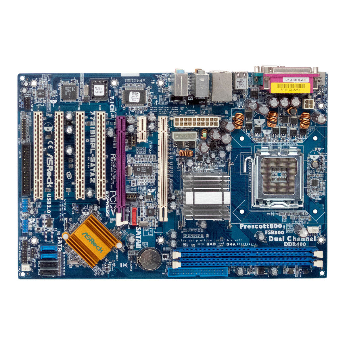 Mainboard ATX Asrock 775i915PL-SATA2 Rev. 1.03 LGA775 DDR PCIe PCI