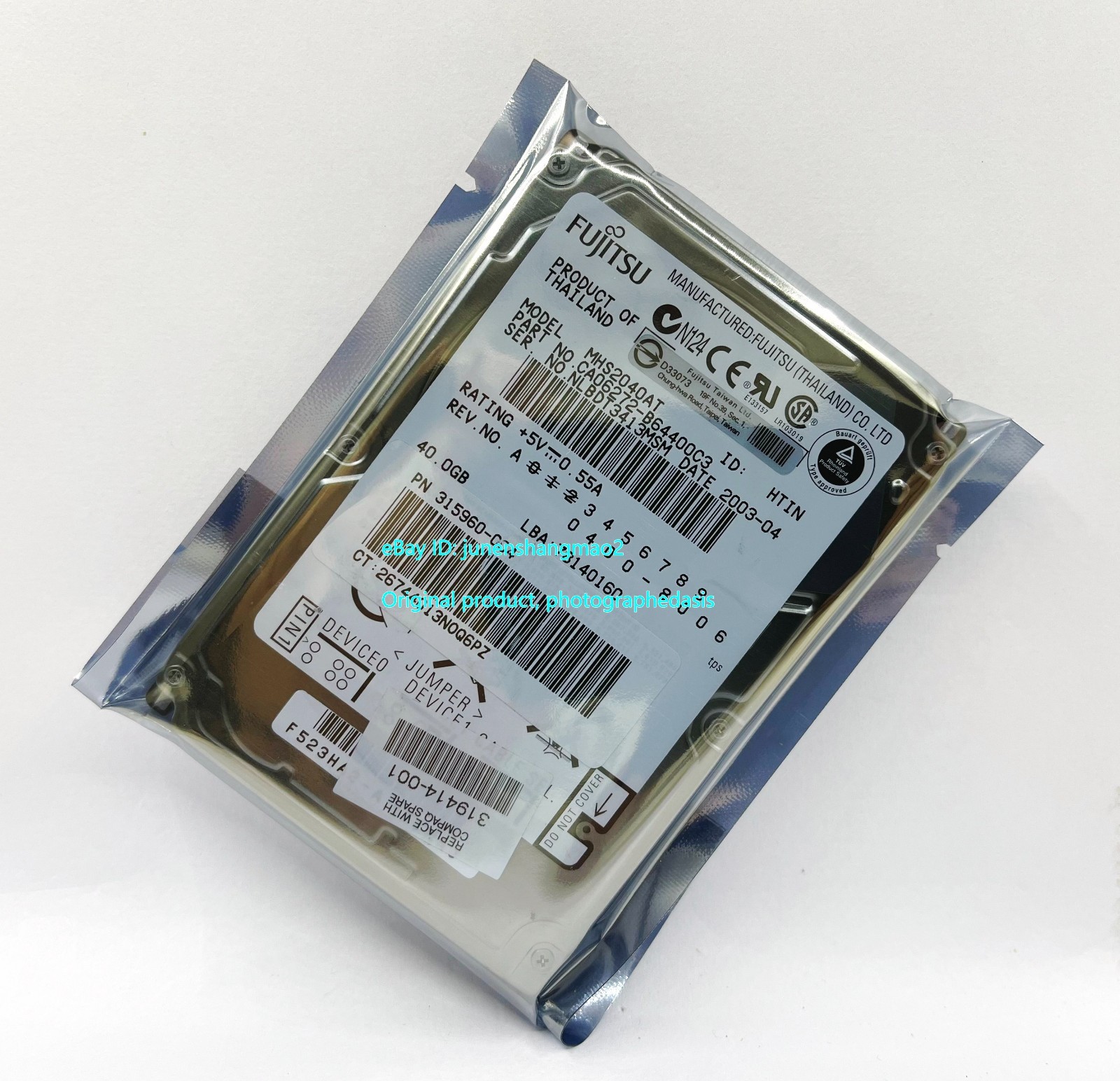 Fujitsu IBM 40GB MHS2040AT IDE 2.5''Hard Drives for Industrial Control Computers