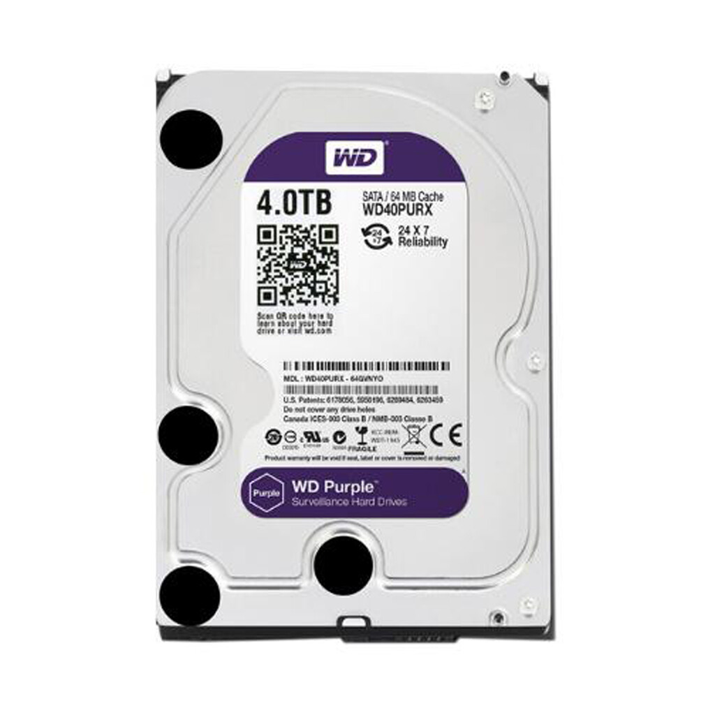Western Digital 4TB WD40PURX 5400RPM SATA 3.5" Internal HDD Hard Disk Drive