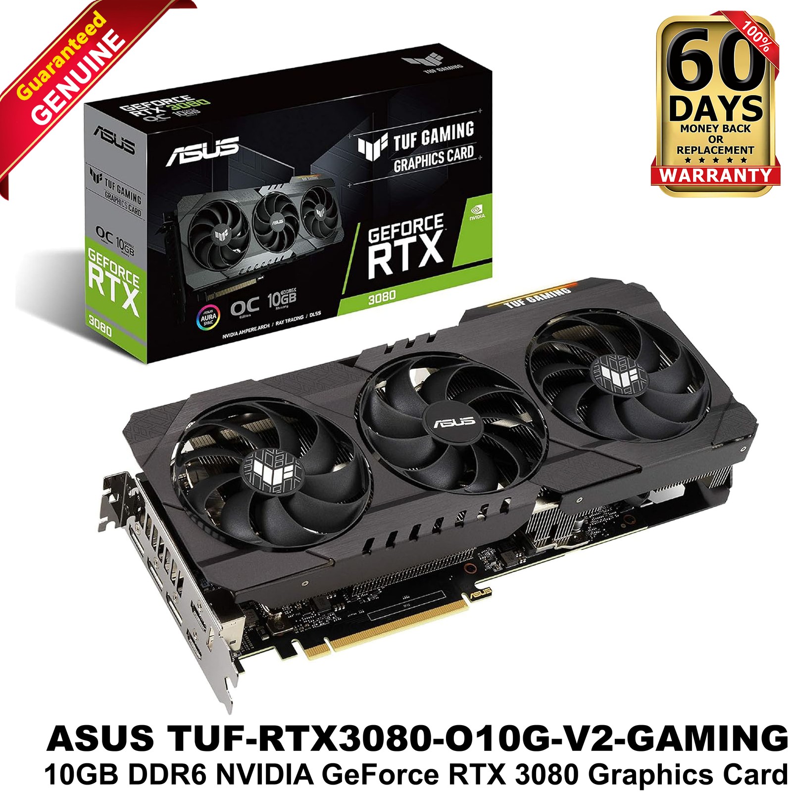 ASUS GeForce RTX 3080 10GB GDDR6X PCIe 4.0 Graphics Card TUF-RTX3080-O10G-GAMING