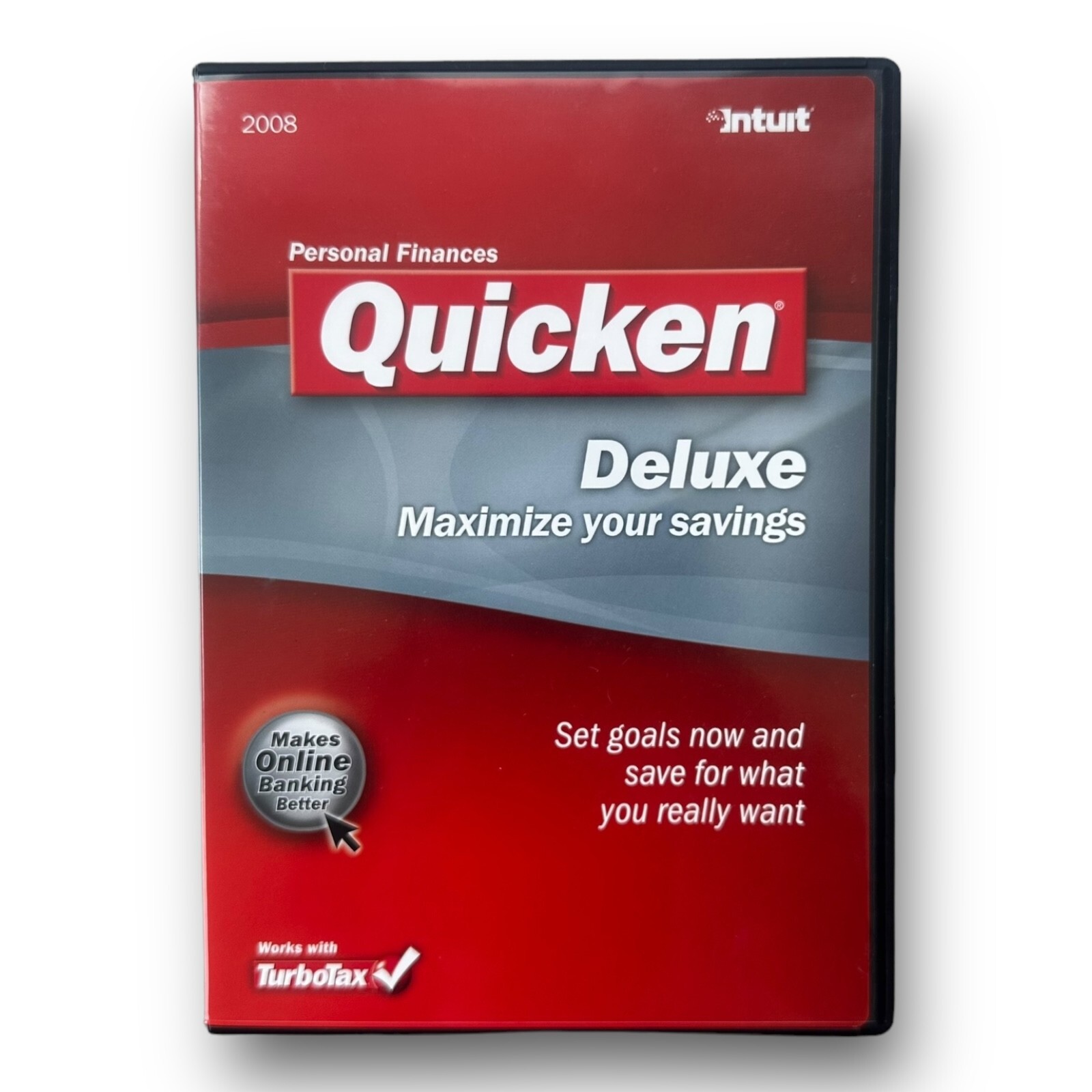 Intuit Quicken Deluxe 2008 For Windows '00/'03/XP/Vista NOT for Win 10/11
