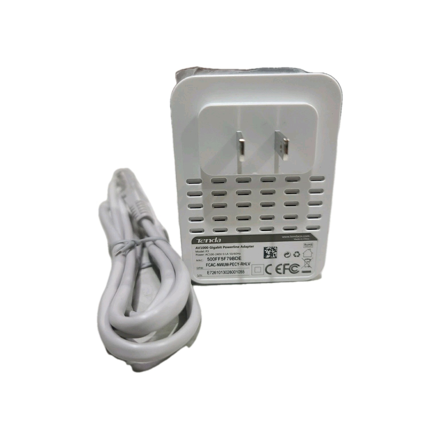 Tenda P3 AV1000 Gigabit Powerline Adapter Ethernet Network Extender lot of 2