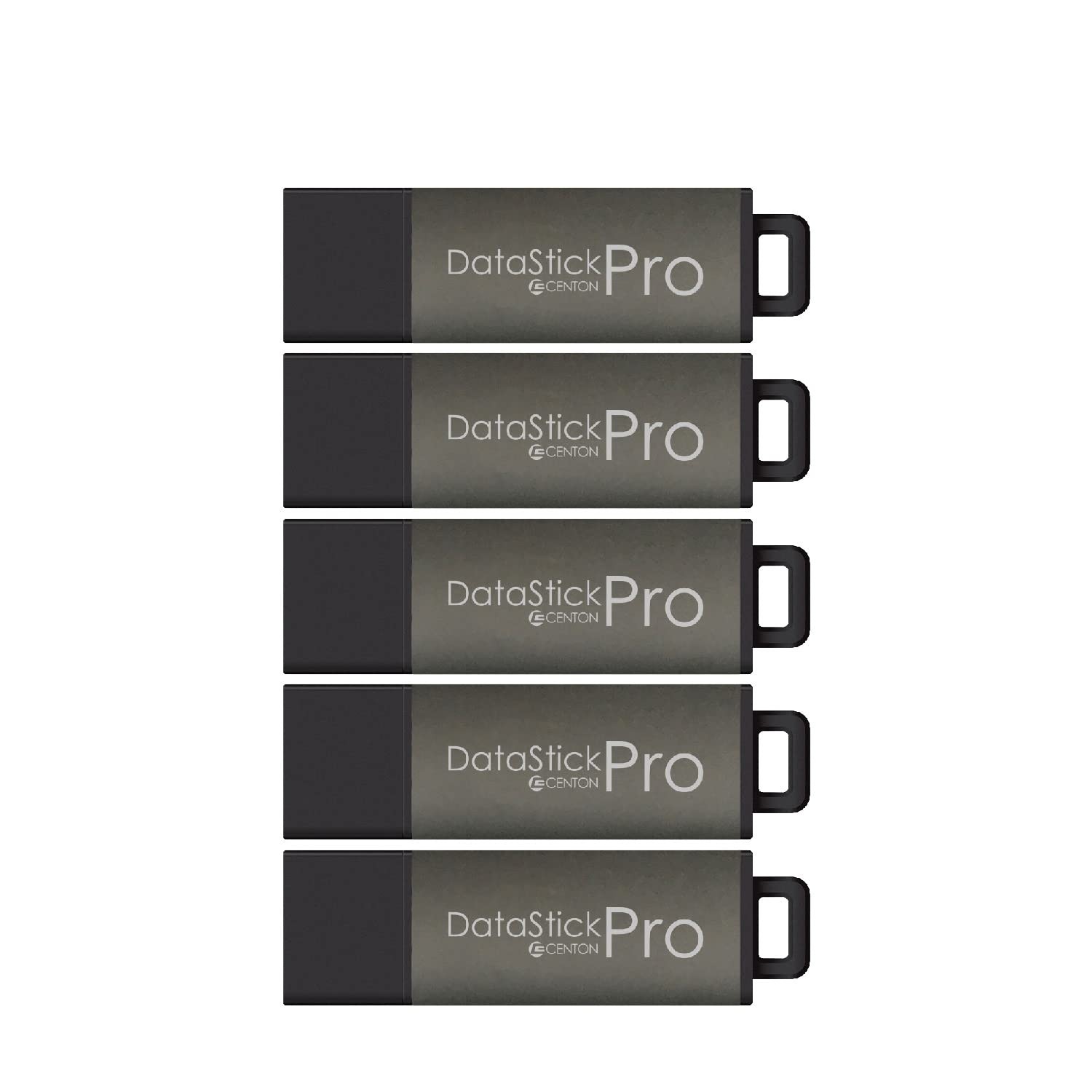 Centon DataStick Pro USB 3.0 Flash Drive 64GB x 5, Charcoal Metallic (S1B-U3P...