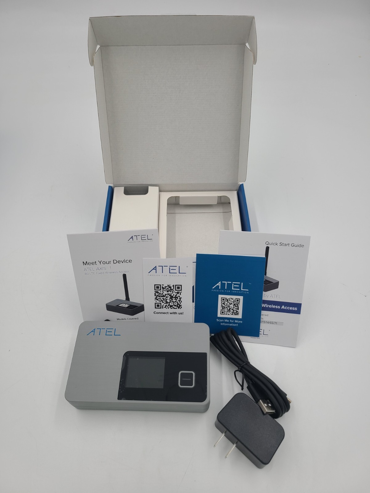 Lot of 5 Atel Axis 1 Fixed Wireless Access + WiFi 4G LTE V810 with USB C Charger