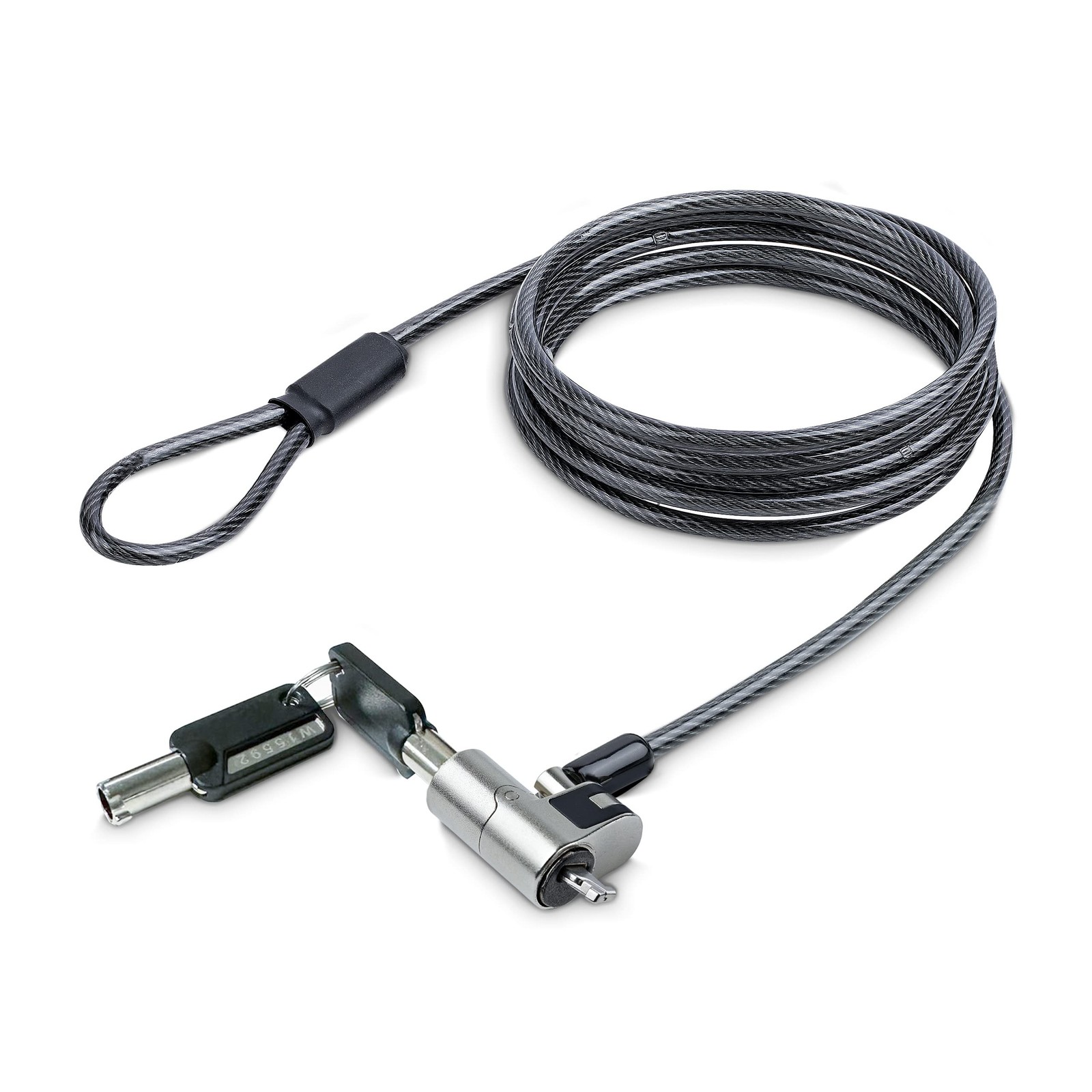 StarTech.com Nano Laptop Cable Lock, 6.6ft (2m), Anti-Theft Keyed Lock, Secur...