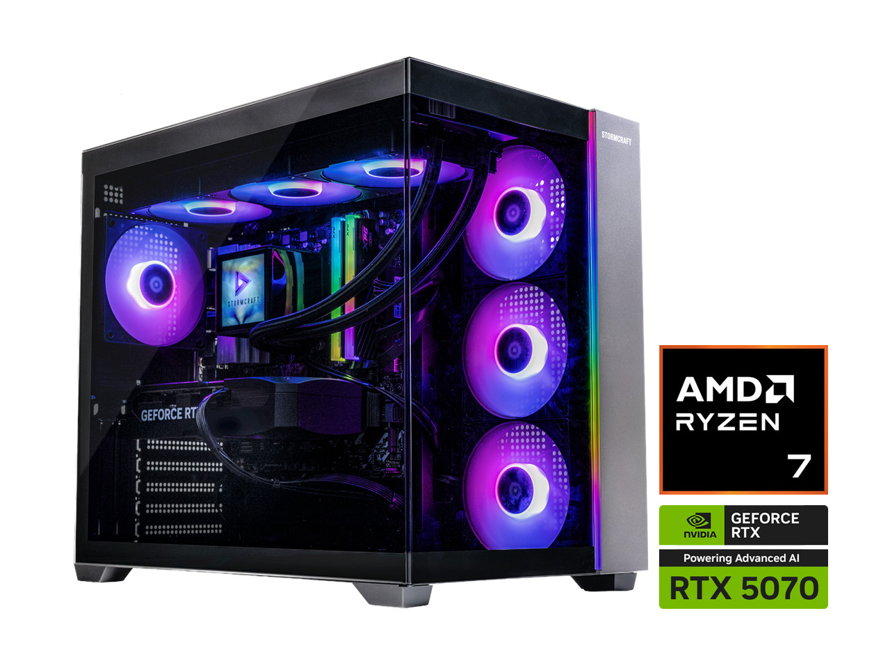 STORMCRAFT FALCON Gaming PC AMD Ryzen 7 7800X3D  NVIDIA GeForce RTX 5070 - AI