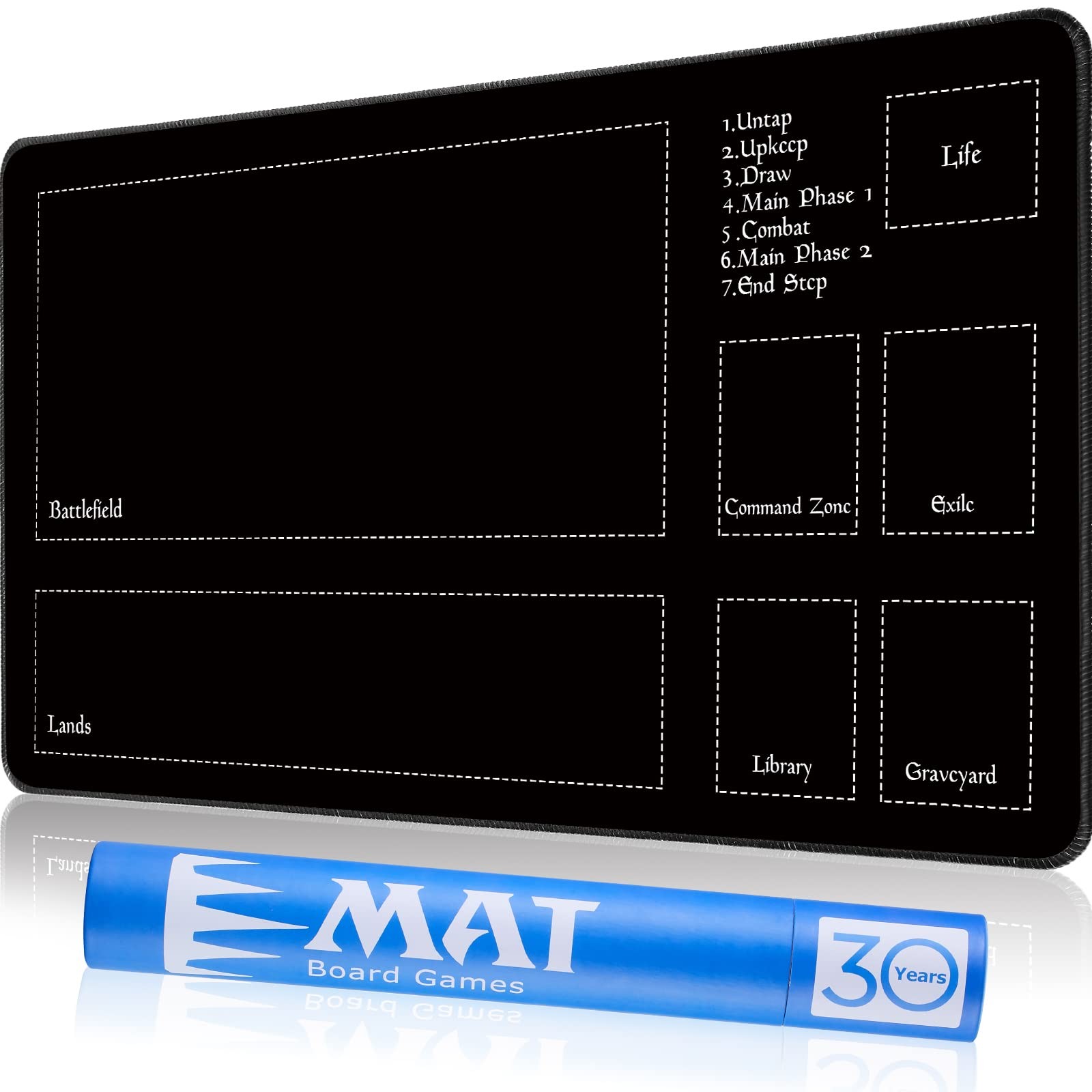 Biouai Stitched MTG Playmat - Magic The Gathering Play Mat with Tube Case