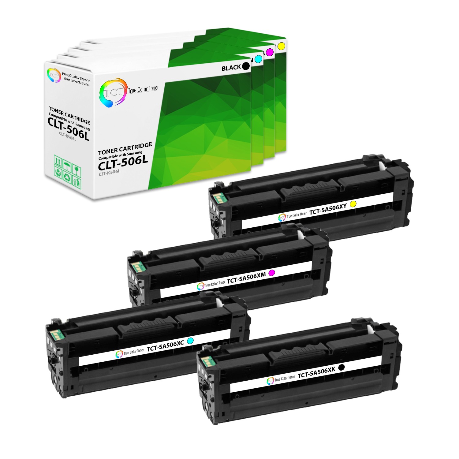 TCT 4PK CLT506L Color Toner Cartridge Set For Samsung CLP-680 CLX-6260 series