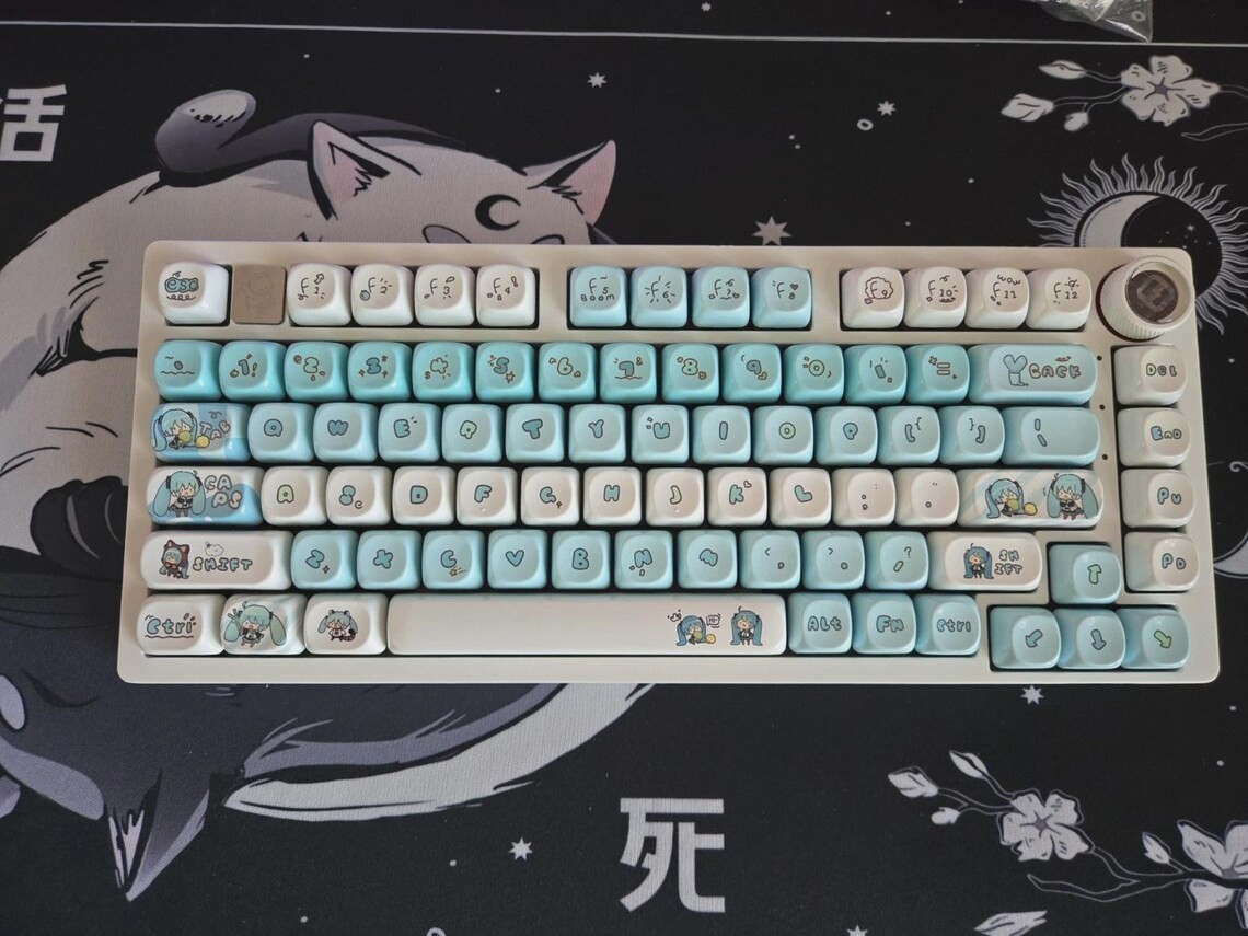 Hatsune Miku Themed Leobog Hi75c | Custom Wireless 75% Aluminum Keyboard