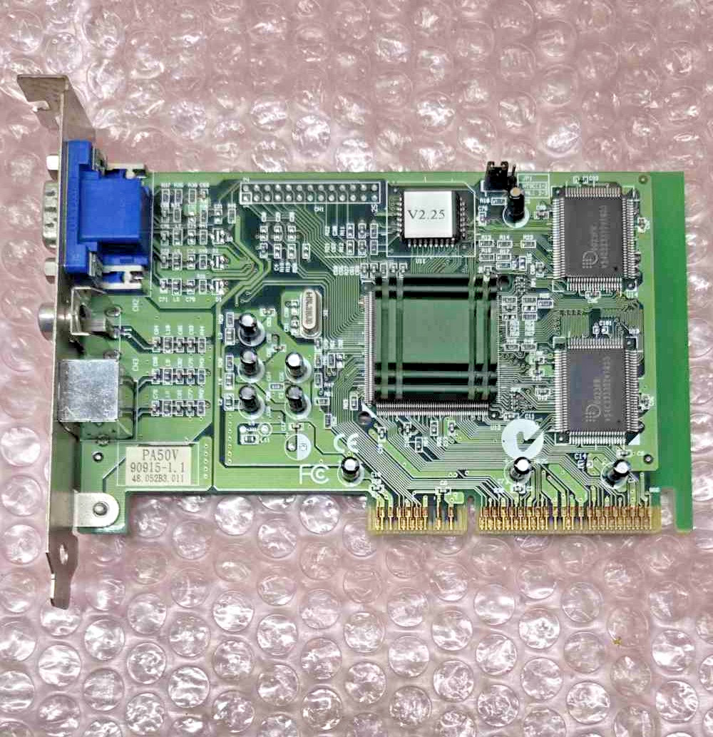 Tested AOpen SiS 6326 AGP silent graphics card, 8MB SDRAM, VGA, S-Video, RCA