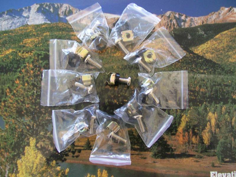 Rack Mount Cage Square Nuts with Screws Plus Bushing 50-Pack