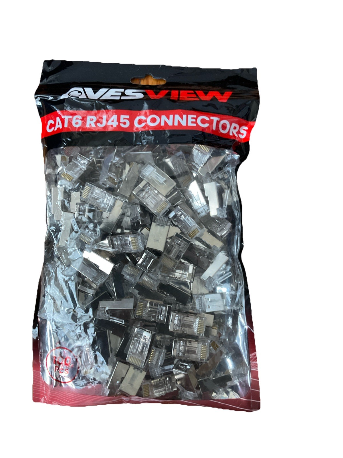 AvesView 100-Pack Cat6 RJ45 Pass Through Connectors For UTP Ethernet Cable