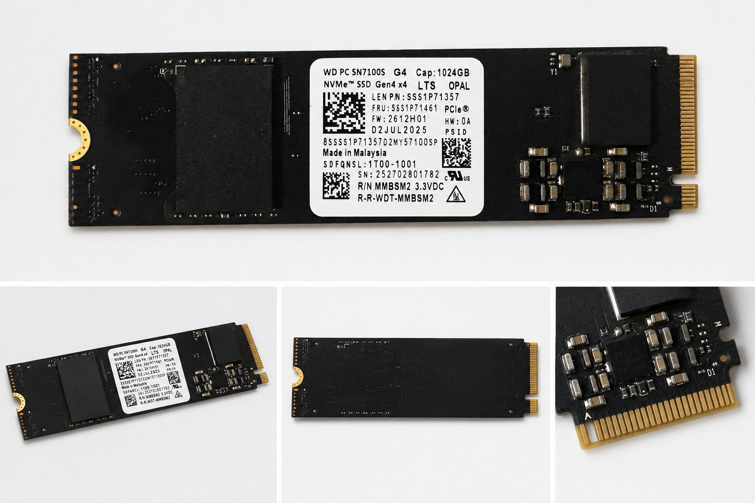 WD PC SN7100S 1TB NVMe PCIe Gen4 x4 M.2 2230 SSD OEM Pulled from New Laptop Test