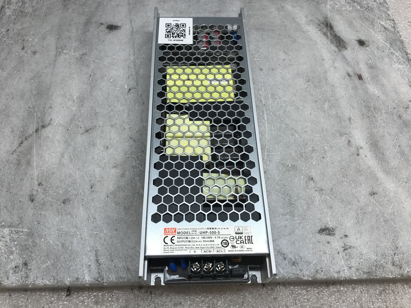 Mean Well UHP-500-5 Compact Fanless 500W 80A 5V Industrial Power Supply