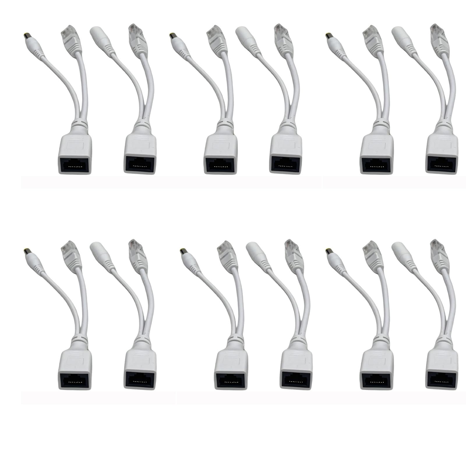 12V PoE Splitter for IP Cameras, PoE Injector and PoE Splitter Kit with RJ45 ...