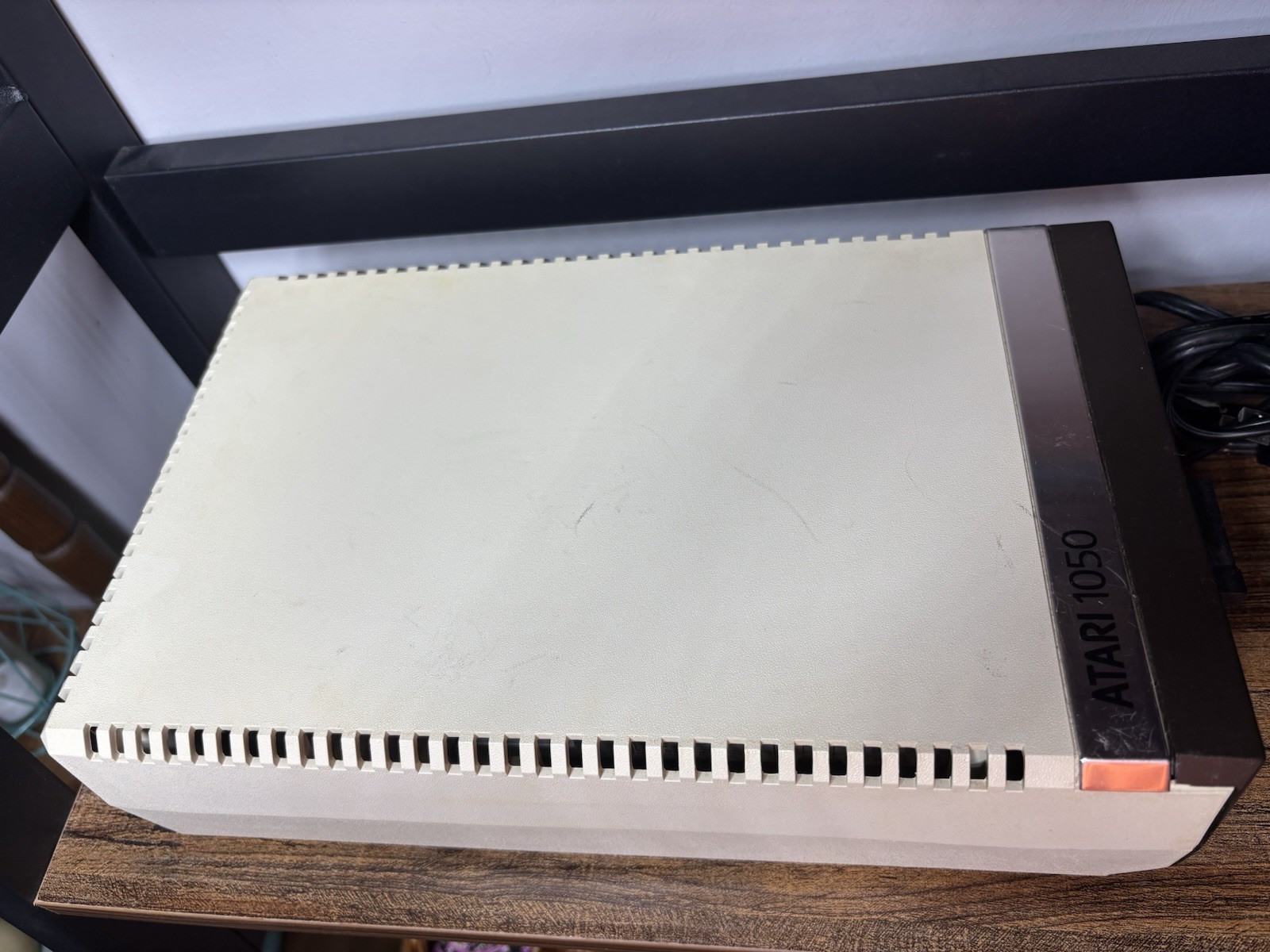 Atari 1050 External Floppy Disk Drive w/ Power Cable & Connector Cable Vintage