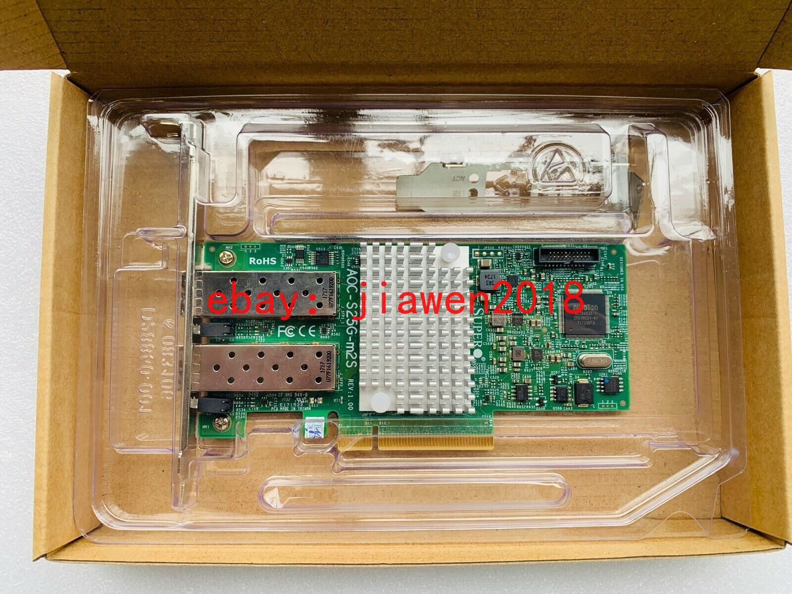 Supermicro AOC-S25G-M2S Dual Port 25G SFP+ Mellanox CX-4 PCIe x8 Ethernet Networ