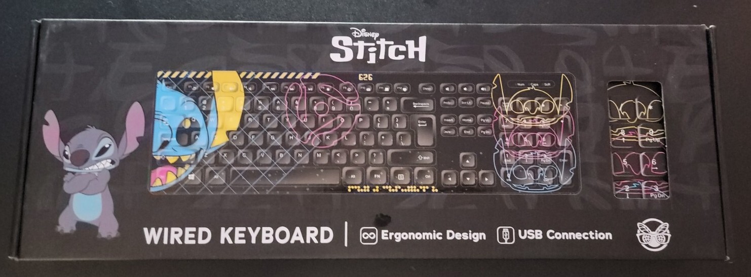Disney Stitch Wired Keyboard Brand New By Culturefly Adorable Stitch