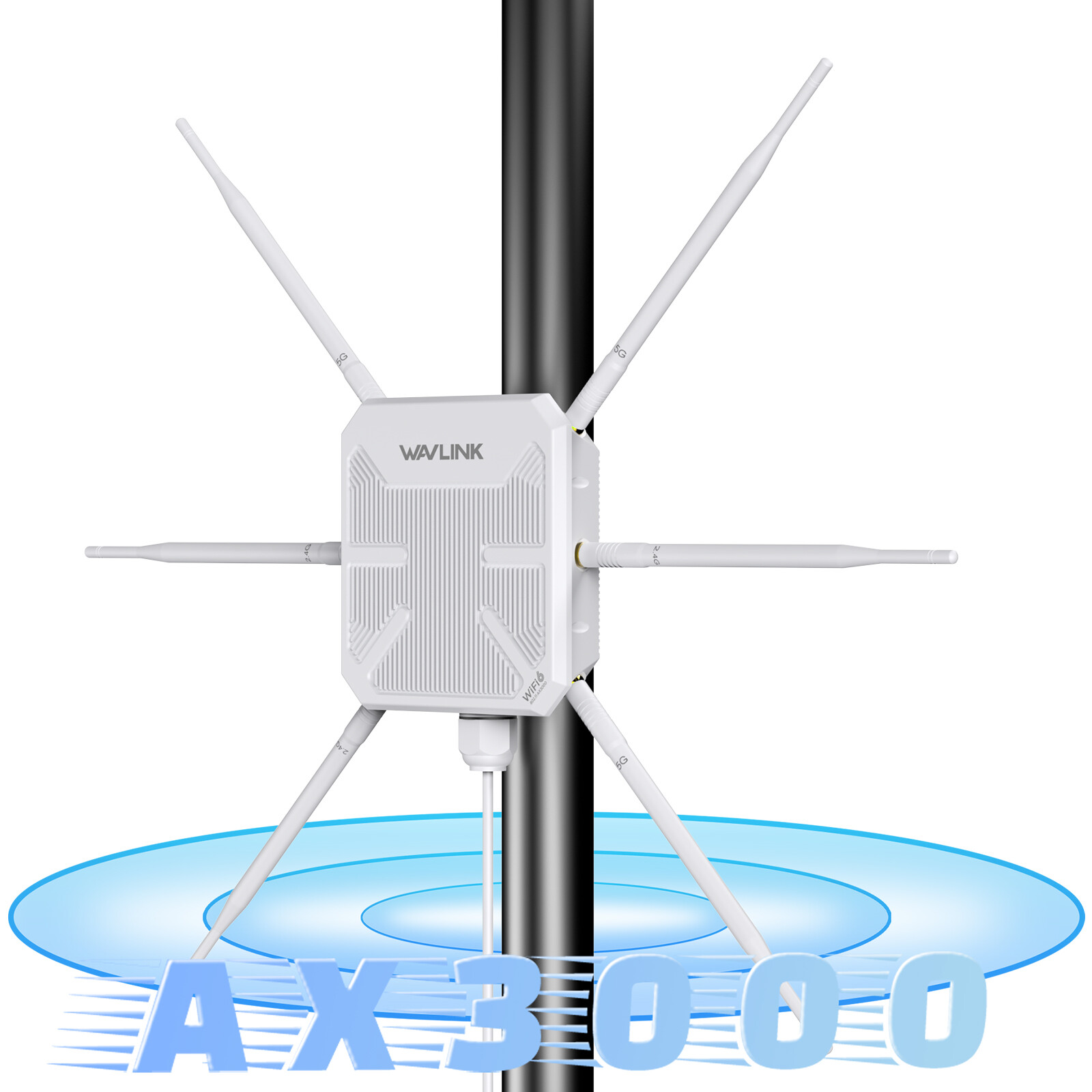 AX3000 Outdoor WiFi6 Extender Repeater Router AP Dual Band/PoE Up to 256 Devices