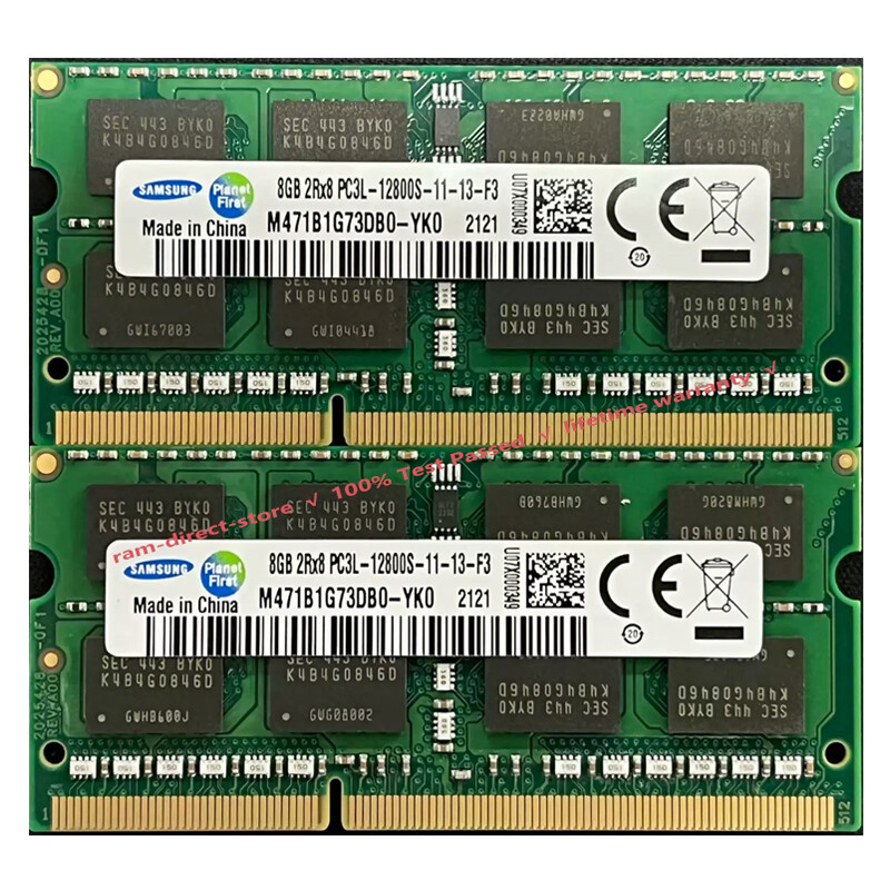 SAMSUNG 16GB KIT 2X8GB 1600MHZ 12800S 204PIN 1.35V SODIMM  Laptop Memory RAM