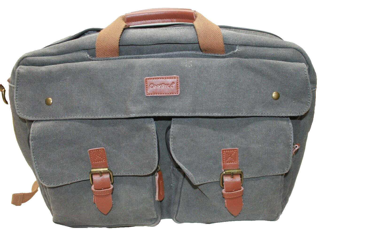Coolbell Convertible Backpack-Briefcase 17.3" - Canvas Classic Gray Computer Bag